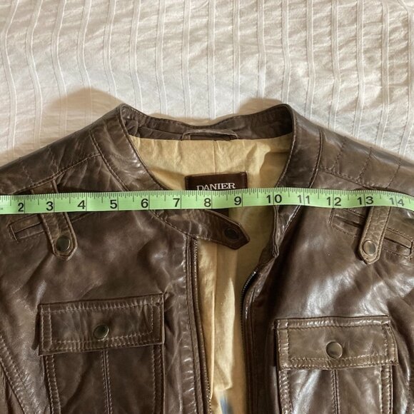 Danier Brown Leather Jacket - Picture 2 of 4